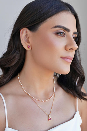 Choker Bolinhas Pêssego 3 mm Banhado a Ouro 18K