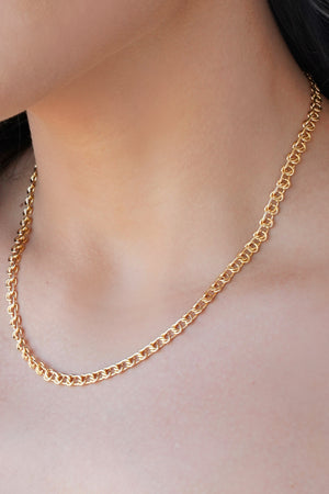 Choker Elos Nó Banhado a Ouro 18K
