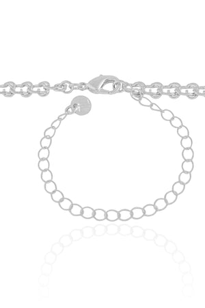 Choker Elos Nó Ródio Branco