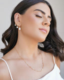 Brinco Argola Click Ponto de Luz Cristal 2.5 cm Banhado a Ouro 18K