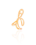 Anel Ajustável Laço Tamanho M Banhado a Ouro 18K