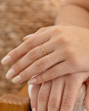 Anel Detalhes Vazados Tamanho 18 Banhado a Ouro 18K