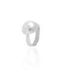 Anel Ajustável Gota Lisa Tamanho M Ródio Branco