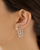 Brinco Argola Grumet 3.4 cm Ródio Branco