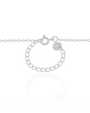 Gargantilha Inspiração Marcas Ródio Branco - 45 cm