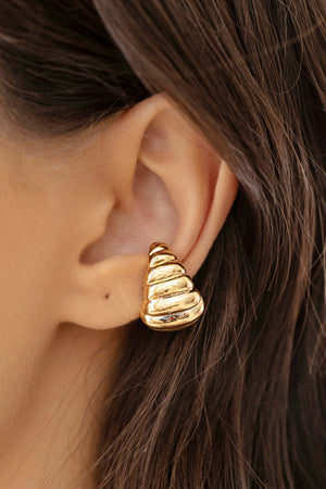 Piercing Tratorado Liso Banhado a Ouro 18K