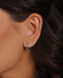 Brinco Argola Click Detalhada Vazada 1.2 cm Ródio Branco