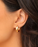 Brinco Argola Click Lisa 1.7 cm Banhado a Ouro 18K