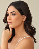 Brinco Argola Click Lisa 1.5 cm Banhado a Ouro 18K