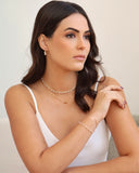 Gargantilha Veneziana Bola Lisa 8 mm Banhado a Ouro 18K - 40 cm