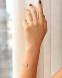 Bracelete Palitos Lisos Ródio Branco