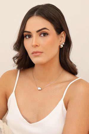 Gargantilha Veneziana Barroca Ródio Branco - 40 cm