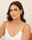 Gargantilha Veneziana Barroca Ródio Branco - 40 cm