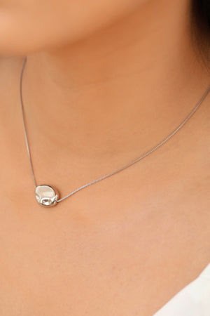 Gargantilha Veneziana Barroca Ródio Branco - 40 cm