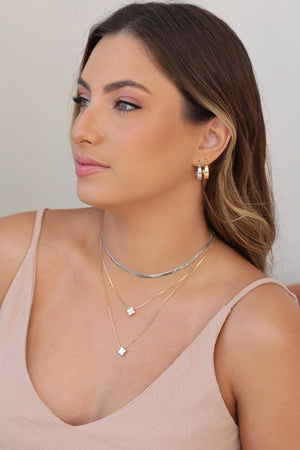 Brinco Argola Fecho Italiano Oval Lisa 2.1 cm Ródio Branco