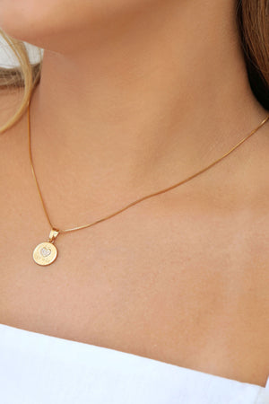 Gargantilha Eu Amo Ser Mãe Coração Cristal Banhado a Ouro 18K - 45 cm