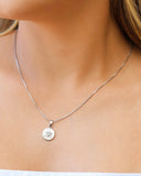 Gargantilha Eu Amo Ser Mãe Coração Cristal Ródio Branco - 45 cm