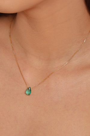 Conjunto Gota Turmalina Banhado a Ouro 18K