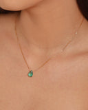 Conjunto Gota Turmalina Banhado a Ouro 18K