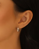 Brinco Argola Click Tela 1.3 cm Ródio Branco