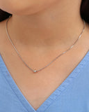 Gargantilha Infantil Veneziana Bolinha Lisa 4 mm Ródio Branco