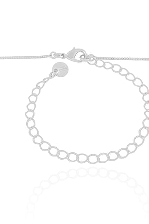 Gargantilha Infantil Veneziana Bolinha Lisa 4 mm Ródio Branco