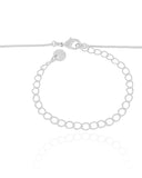 Gargantilha Infantil Veneziana Bolinha Lisa 4 mm Ródio Branco