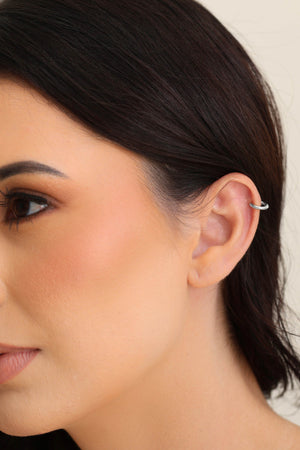 Piercing para Hélix Liso 9 mm Ródio Branco