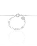 Relicário Coração Cravejado Cristal Ródio Branco - 45 cm