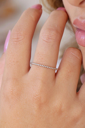 Anel Bolinhas Tamanho 13 Ródio Branco