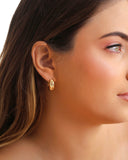 Brinco Argola Click Lisa 1.8 cm Banhado a Ouro 18K