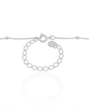 Gargantilha Gravata Bolinhas Cruz Cravejado Cristal Ródio Branco - 45 cm