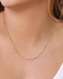 Gargantilha Plaquinhas Grumet 2 mm Banhado a Ouro 18K - 45 cm