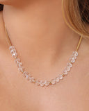 Gargantilha Snake Cristais Banhado a Ouro 18K - 40 cm