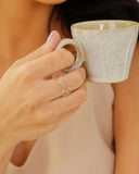 Anel Infinito Tamanho 15 Ródio Branco