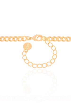 Gargantilha Plaquinhas Pontos de Luz Cristal Banhado a Ouro 18K - 45 cm