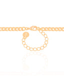 Gargantilha Plaquinhas Pontos de Luz Cristal Banhado a Ouro 18K - 45 cm