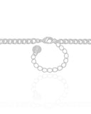 Gargantilha Plaquinhas Pontos de Luz Cristal Ródio Branco - 45 cm