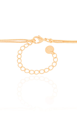 Gargantilha Dupla Gotas Cristal Banhado a Ouro 18K