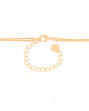 Gargantilha Dupla Gotas Cristal Banhado a Ouro 18K