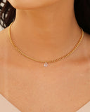 Choker Grumet Gota Cristal Banhado a Ouro 18K