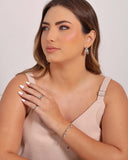 Anel Ajustável Dedinho Liso Tamanho P Ródio Branco