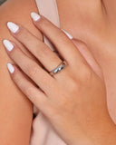 Anel Liso Tamanho 13 Ródio Branco