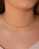 Choker Elos Losango 4 mm Banhado a Ouro 18K