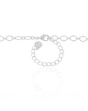 Choker Elos Losango 4 mm Ródio Branco