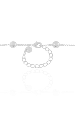 Choker Elos Bolas Achatadas Ródio Branco