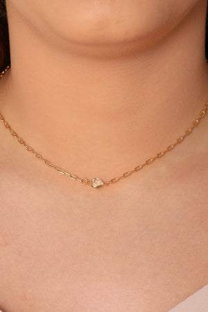 Choker Elos Ponto de Luz Cristal 6 mm Banhado a Ouro 18K