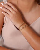 Pulseira Corda de Violão Bolinhas 3 mm Banhado a Ouro 18K