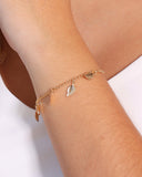 Pulseira Elos Folhas Banhado a Ouro 18K