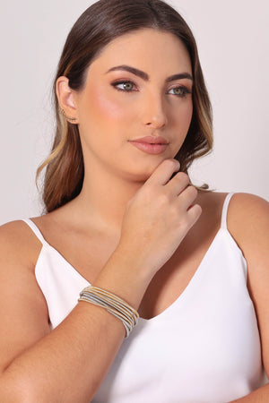 Ear Cuff Folhas 2.8 cm Banhado a Ouro 18K